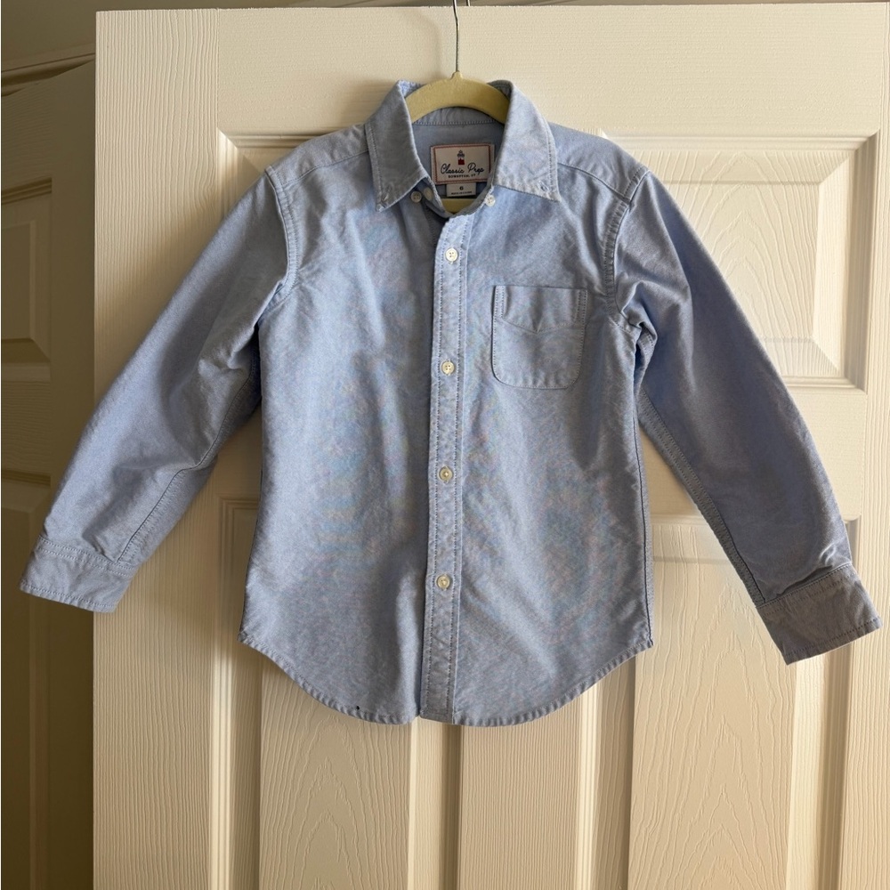 Classic Prep Boys 6 blue buttondown